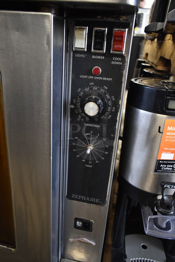 Blodgett Zephaire Stainless Steel Commercial Full Size Convection Oven w/ View Through Doors and Thermostatic Controls.  - Image 4 of 7