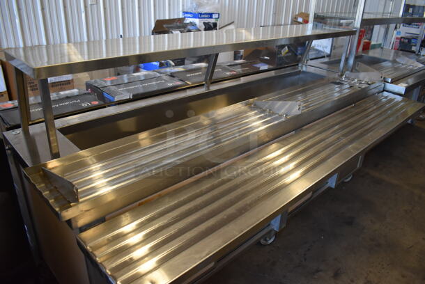 Servolift Eastern 502-4R Metal Commercial Portable Refrigerated Buffet Station w/ Sneeze Guard and Tray Slide on Commercial Casters. 120/208 Volts, 1 Phase. 92x42x49 - Image 2 of 8