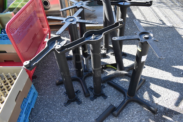 8 Various Black Metal Table Bases. Includes 22x22x28. 8 Times Your Bid! - Image 3 of 4