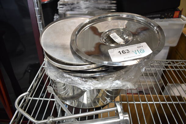 ALL ONE MONEY! Lot of Various BRAND NEW! Items Including Metal Skillet, Round Lid, Serving Trays, Round Lids.  - Image 7 of 12