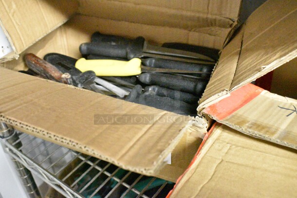 50 SHARPENED Stainless Steel Knives Including Boning Knives. 50 Times Your Bid!  - Image 2 of 6