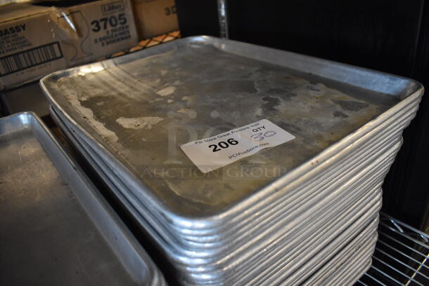 30 Metal Half Size Baking Pans. 13x18x1. 30 Times Your Bid! - Image 2 of 3