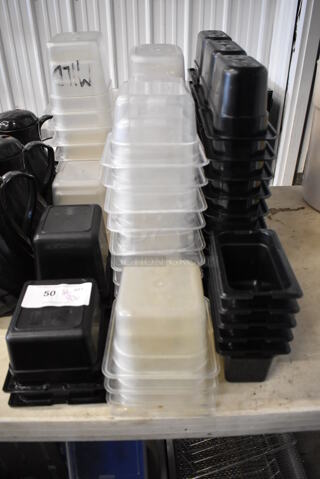 ALL ONE MONEY! Lot of 90 Various Poly Drop In Bins. Includes 1/9x4, 1/6x4, 1/6x6