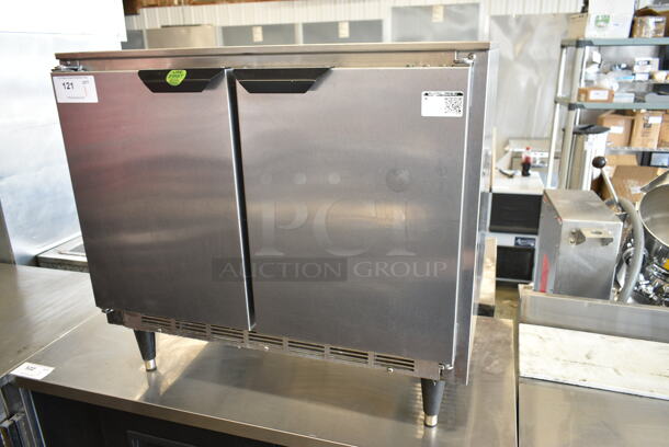 Beverage Air UCR34Y-17 Stainless Steel Commercial 2 Door Undercounter Cooler. 115 Volts, 1 Phase. Tested and Powers On But Does Not Get Cold
 - Image 2 of 5