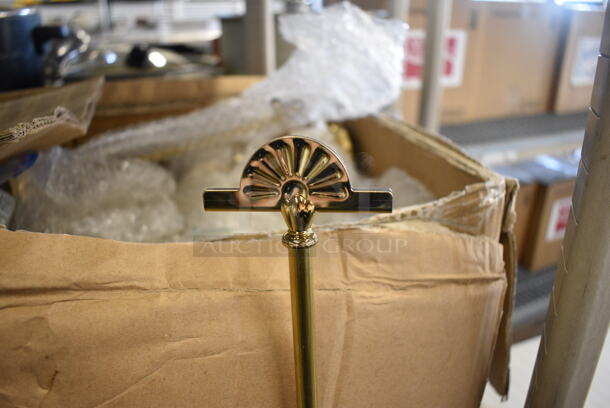 ALL ONE MONEY! Lot of Gold Colored Metal Countertop Tabletop Number Holders! 11" - Image 3 of 5