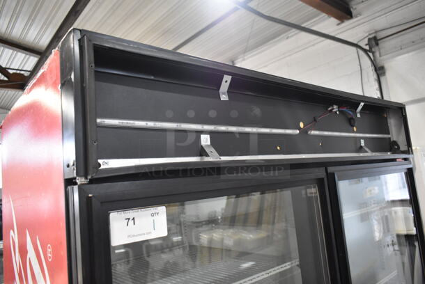 2014 True CVM-49 ENERGY STAR Metal Commercial 2 Door Reach In Cooler Merchandiser w/ Poly Coated Racks. 115 Volts, 1 Phase. Tested and Working! - Image 2 of 5