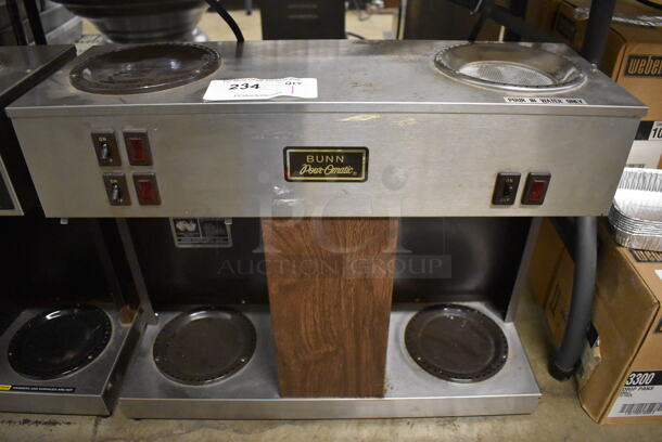 Bunn VPS Stainless Steel Commercial Countertop 3 Burner Coffee Machine. 120 Volts, 1 Phase. 23x8x19