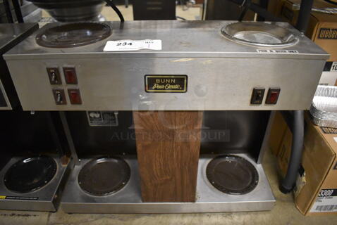 Bunn VPS Stainless Steel Commercial Countertop 3 Burner Coffee Machine. 120 Volts, 1 Phase. 23x8x19