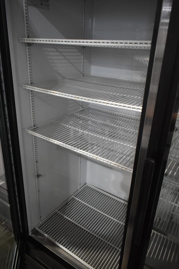 2014 True CVM-49 ENERGY STAR Metal Commercial 2 Door Reach In Cooler Merchandiser w/ Poly Coated Racks. 115 Volts, 1 Phase. Tested and Working! - Image 4 of 5
