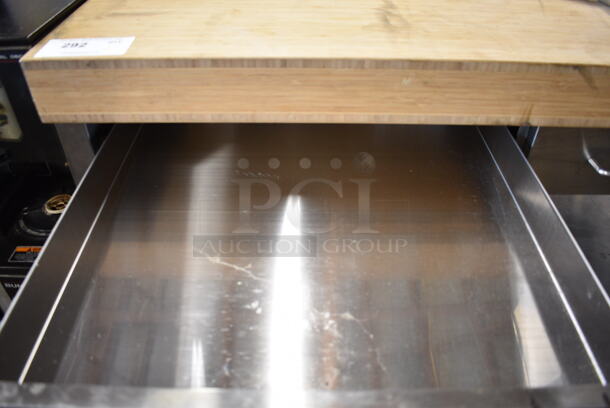 Butcher Block Table w/ 2 Drawers and Under Shelf.  - Image 2 of 4