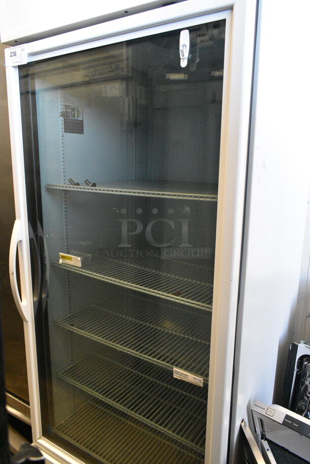 2021 True TSCI-600R-G-PH Metal Commercial Single Door Reach In Cooler Merchandiser w/ Poly Coated Racks. 115 Volts, 1 Phase. Tested and Working! - Image 3 of 6