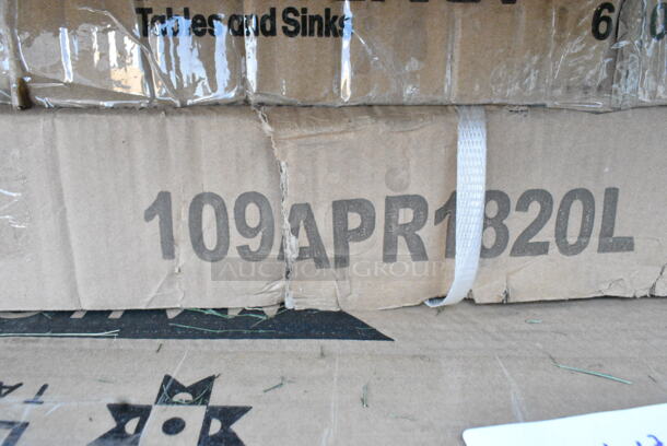 4 BRAND NEW SCRATCH AND DENT! Wire Shelves, 164TS1000 Lancaster Table & Seating 10" Cast Iron Table Base Spider, 109APR1820L Regency 20 Pan End Load Bun / Sheet Pan Rack with Non-Marking Casters - Unassembled. 4 Times Your Bid! May Be Missing Pieces.   - Image 7 of 8