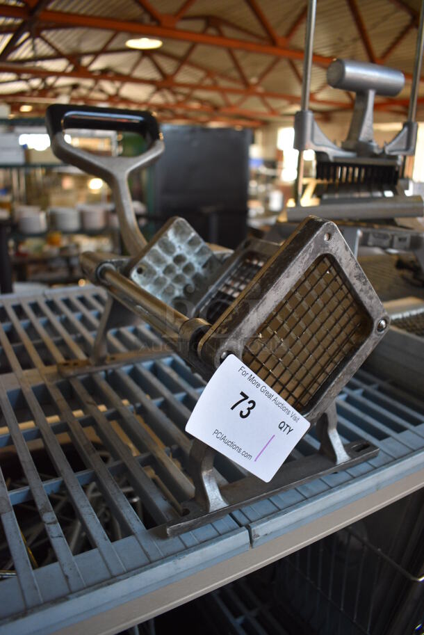 Metal Countertop French Fry Potato Cutter w/ Extra Blade. 8x18x12 - Image 1 of 3