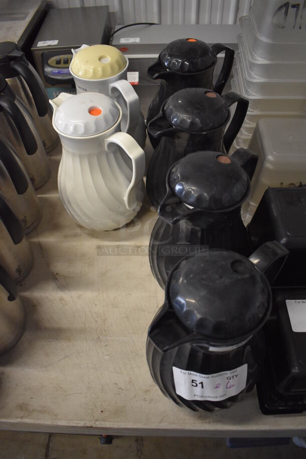 ALL ONE MONEY! Lot of 6 Poly Coffee Urns; 4 Black and 2 White. 9x7x10.5 - Image 4 of 8