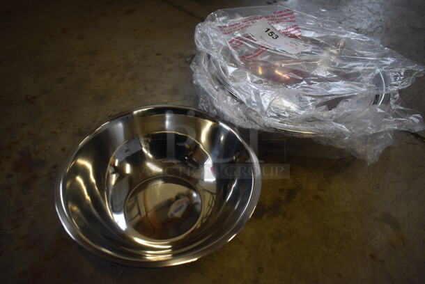 12 BRAND NEW! Winco Stainless Steel Bowls. Includes 10.5x10.5x3.5, 13.5x13..5x4, 11.5x11.5x4. 12 Times Your Bid! - Image 1 of 5