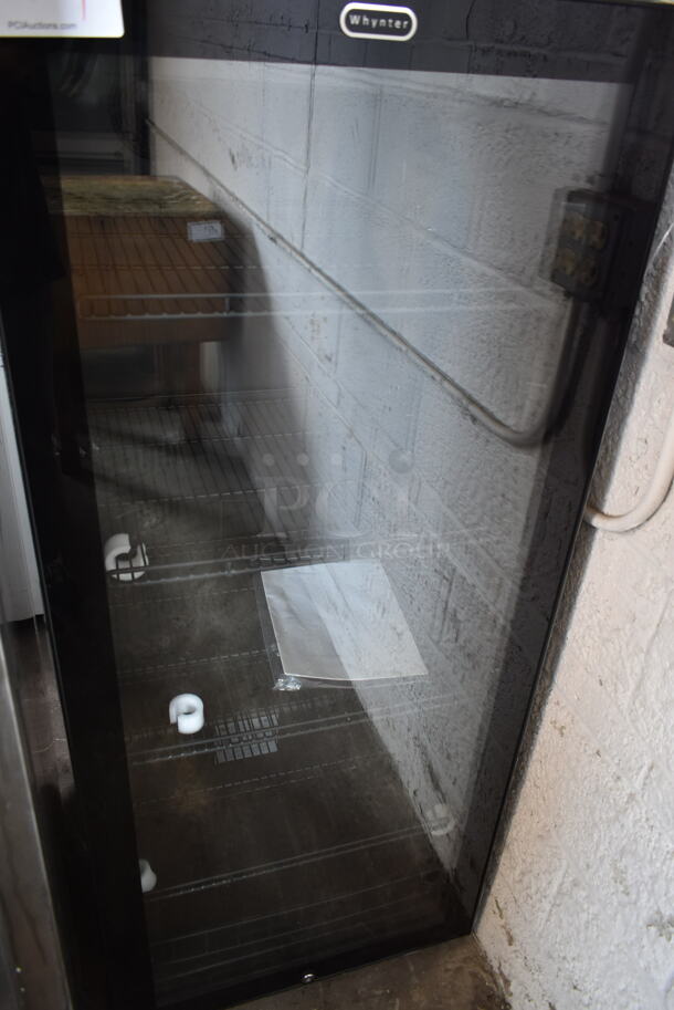 BRAND NEW SCRATCH AND DENT! Whynter FWC-1201BB Metal Commercial Single Door Reach In 124 Bottle Capacity Wine Chiller Cooler Merchandiser. Stock Picture Used as Gallery. 120 Volts, 1 Phase. Tested and Working! - Image 3 of 7