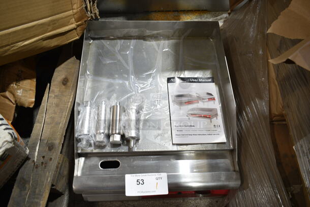 BRAND NEW SCRATCH AND DENT! Avantco 177EG16N Stainless Steel Commercial 16" Electric Countertop Griddle. 120 Volts, 1 Phase.  - Image 3 of 7
