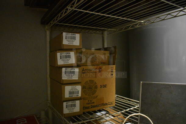White Finish 5 Tier Wire Shelving Unit w/ Contents Including Metal Pans, Sealing Napkin Strips, Frying Oil and Canon Printer. BUYER MUST REMOVE. BUYER MUST DISMANTLE. PCI CANNOT DISMANTLE FOR SHIPPING. PLEASE CONSIDER FREIGHT CHARGES. 48x18x74. (kitchen) - Image 4 of 7
