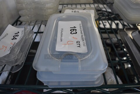 ALL ONE MONEY! Lot of 4 Clear Poly 1x9 Size Drop In Bin Lids.