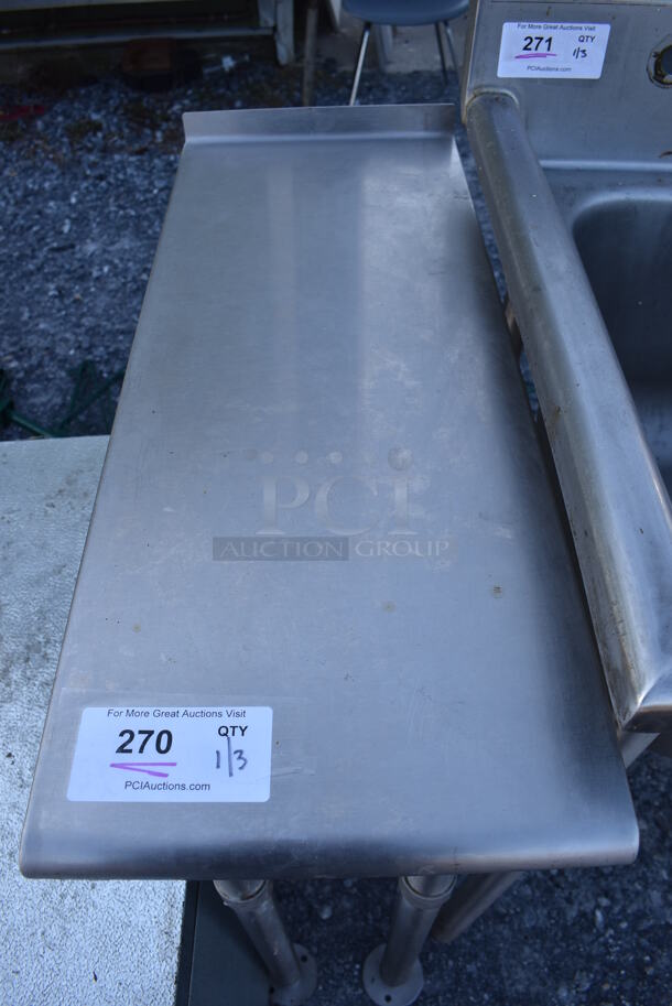 Stainless Steel Table w/ Back Splash. 12x30x36 - Image 3 of 3