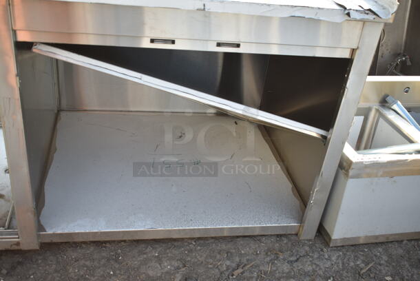 BRAND NEW SCRATCH AND DENT! Stainless Steel Commercial Counter w/ Sink Bay, Opening and Under Shelf.  - Image 4 of 6