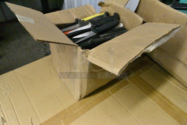 120 SHARPENED Stainless Steel Knives Including Paring Knives. 120 Times Your Bid!  - Image 2 of 5