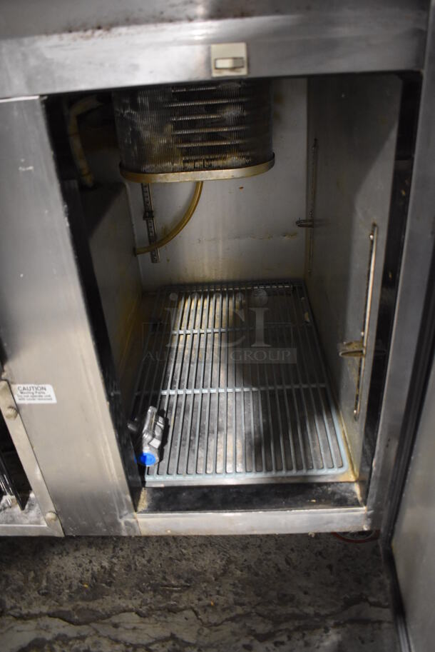 2016 Leader LB36 S/C Stainless Steel Commercial 2 Door Undercounter Cooler on Commercial Casters. 115 Volts, 1 Phase. 36x32x36. Tested and Does Not Power On - Image 3 of 5