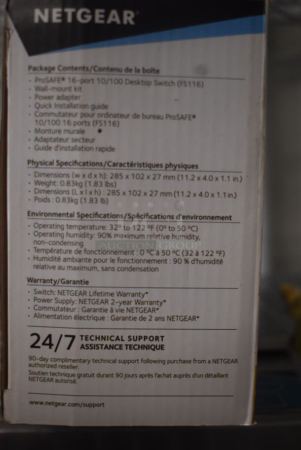 4 BRAND NEW IN BOX TP-Link 5 Port Switch TL-SF1005D and 1 Netgear ProSafe 16 Port Switch FS116. 5 Times Your Bid! - Image 5 of 5