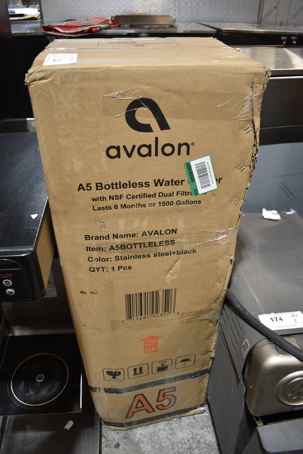 IN ORIGINAL BOX! Avalon A5BOTTLELESS Stainless Steel Self Cleaning UV Bottom Loading Water Cooler. 115 Volts, 1 Phase.  - Image 2 of 3