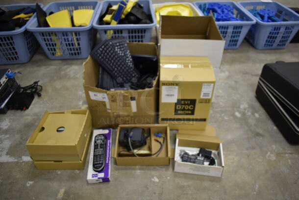 ALL ONE MONEY! Lot of Various Items Including Extron Units, Keyboard and Remote. (Main Building)