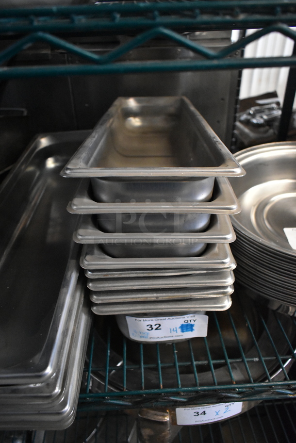 14 Stainless Steel Drop In Bins. 6.5x22x4, 6.5x22x2.5. 14 Times Your Bid! - Image 2 of 3