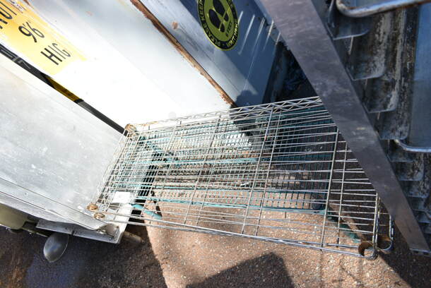 Green Finish Metro Style Dunnage Rack and 2 Chrome Finish Wire Shelf - Image 2 of 3