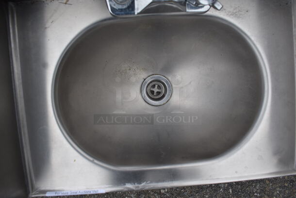 Eagle HSA-10-F-LRS Commercial Stainless Steel Wall Mount Hand Sink - Image 5 of 5