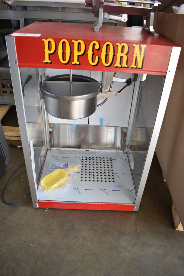 BRAND NEW SCRATCH AND DENT! Paragon TP-12 Metal Commercial Theater 12 oz. Popcorn Machine. 120 Volts, 1 Phase. Tested and Does Not Power On - Image 2 of 7