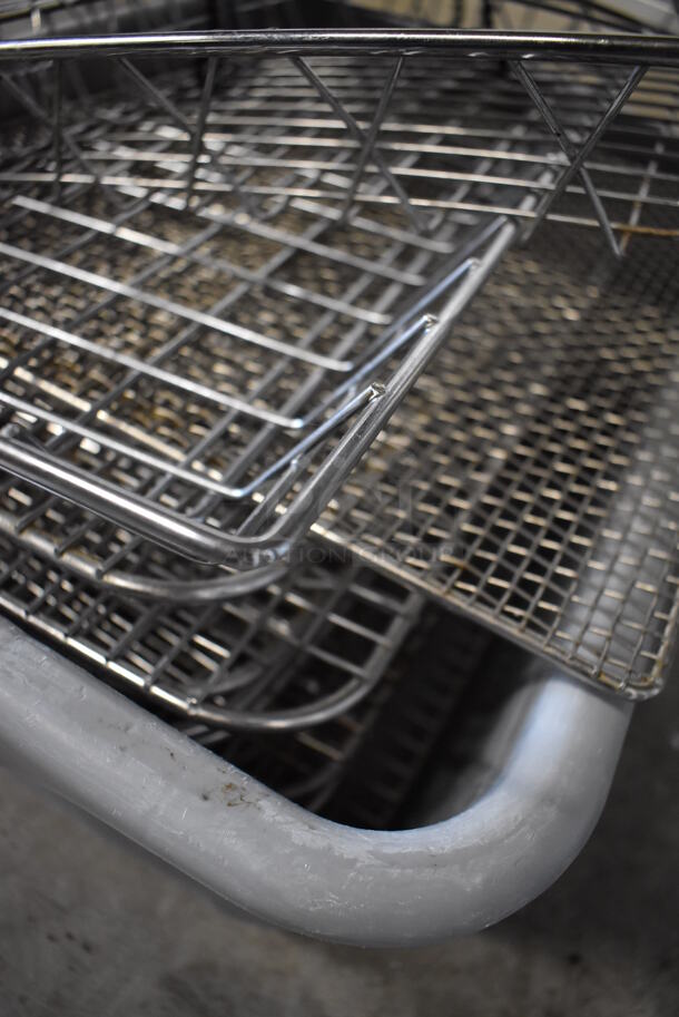 ALL ONE MONEY! Lot of Various Metal Racks in Gray Poly Bus Bin - Image 4 of 4