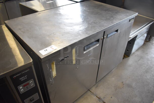Delfield UC4048 Stainless Steel Commercial 2 Door Undercounter Cooler. 115 Volts, 1 Phase. 48x29x34. Tested and Powers On But Temps at 43 Degrees - Image 2 of 5
