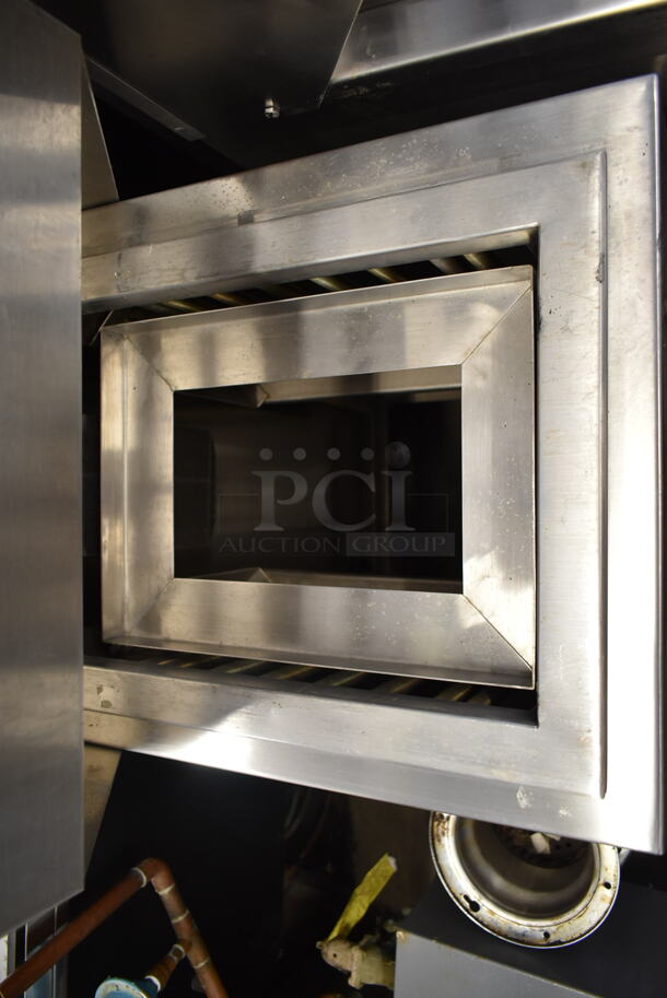 Servolift Eastern Stainless Steel Commercial Tray Return w/ 8 Cut Out Silverware Stand on Commercial Casters.  - Image 3 of 4