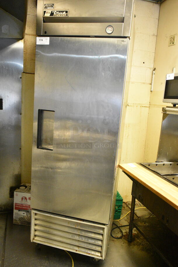 True T-23F Stainless Steel Commercial Single Door Reach In Freezer w/ Poly Coated Racks on Commercial Casters. 115 Volts, 1 Phase. This Unit Was In Working Condition When the Restaurant Closed. (kitchen) - Image 2 of 7