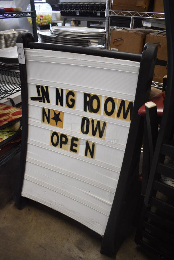 Black Poly A Frame Sidewalk Sign. 29x23x41.5 - Image 2 of 3