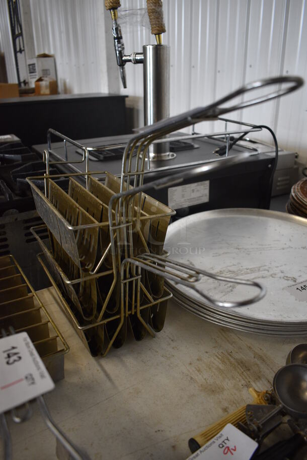 3 Metal Fry Baskets. 6.5x21x10. 3 Times Your Bid!