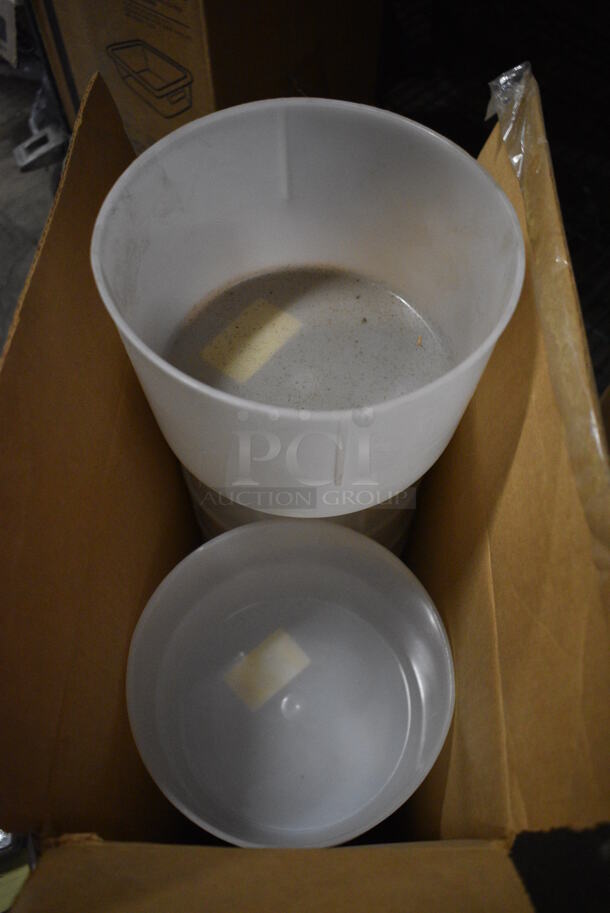 12 BRAND NEW IN BOX! Rubbermaid Poly Containers. 6.5x6.5x4. 12 Times Your Bid! - Image 2 of 4