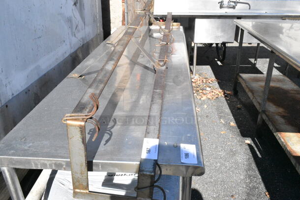 Metal Pot Rack w/ Hooks. (out back) - Image 1 of 4