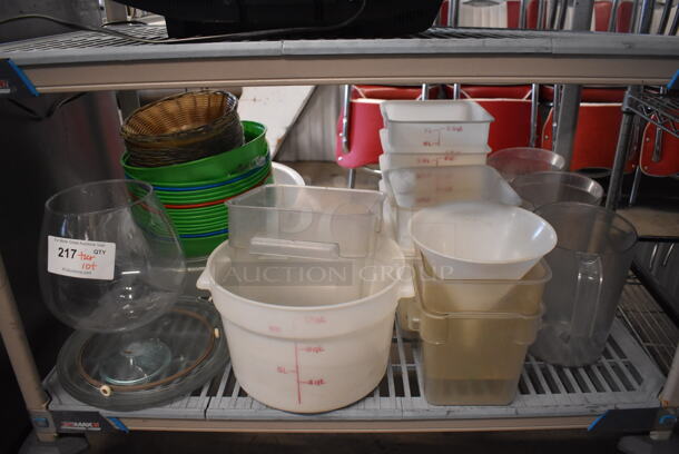 ALL ONE MONEY! Tier Lot of Various Poly Items Including Buckets and Containers
