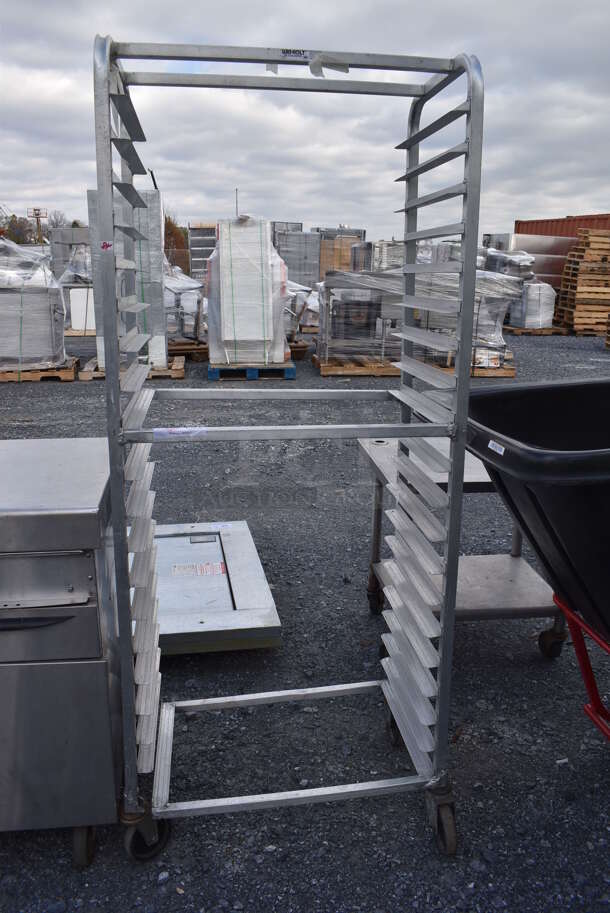 Metal Commercial Pan Transport Rack on Commercial Casters. 28x18x70 - Image 1 of 4