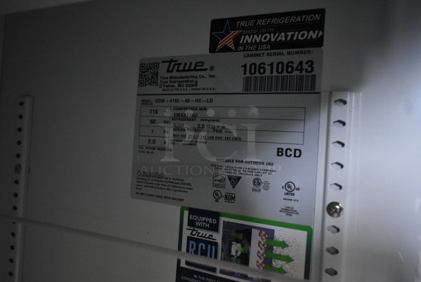 2024 True GDM-41SL-48-HC-LD Metal Commercial 2 Door Reach In Cooler Merchandiser w/ Poly Coated Racks. 115 Volts, 1 Phase. Tested and Working! - Image 6 of 6