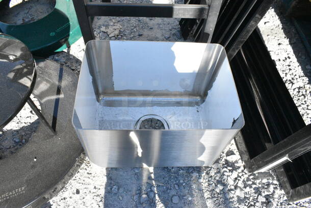 6 BRAND NEW SCRATCH AND DENT! items Including Black Metal Bar Height Cross Back Chair Frame, Single Bay Drop In Sink and Sign Frames. 6 Times Your Bid! - Image 4 of 5