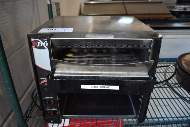 American Permanent Ware Model XPRS Stainless Steel Commercial Countertop Conveyor Toaster Oven. 120 Volts, 1 Phase. 15.5x18x13. Tested and Working!