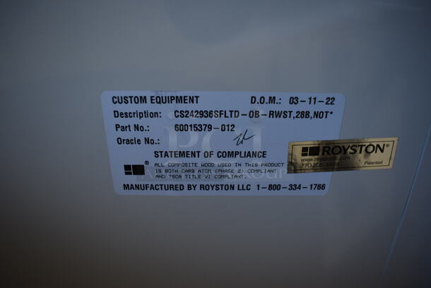 BRAND NEW ! Royston 60015379-012 Tan Metal Single Door Cabinet w/ Trash Can and Dolly. 24x29x35 - Image 5 of 5