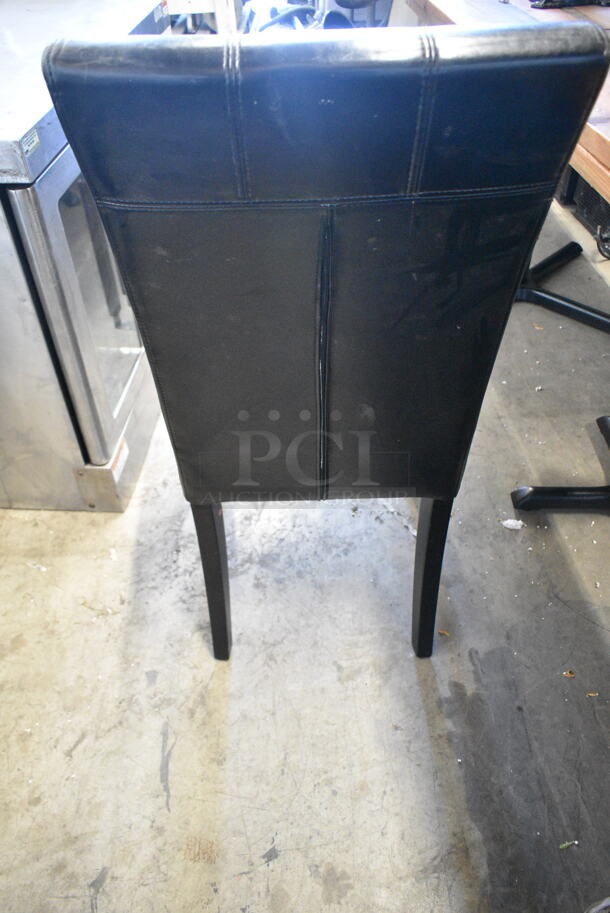19 Various Black Faux Leather Dining Chair. 19 Times Your Bid!  - Image 6 of 6