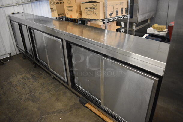 12' Stainless Steel Commercial 6 Door Cooler. Does Not Come w/ Remote Compressor. 125 Volts, 1 Phase. 144x14.5x33.5.  - Image 2 of 9